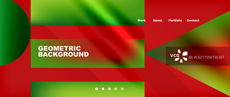 鲜艳的红色和绿色几何图案图片素材