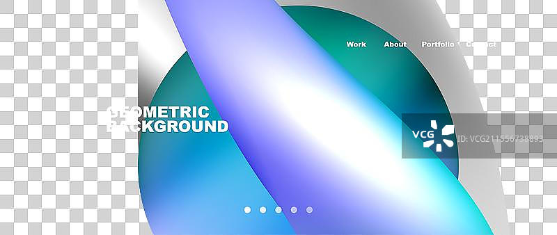 几何液体背景，带有天蓝色和紫罗兰色图片素材