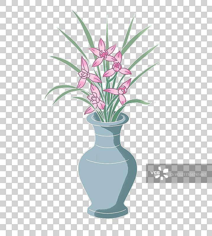 一盆兰花图片素材