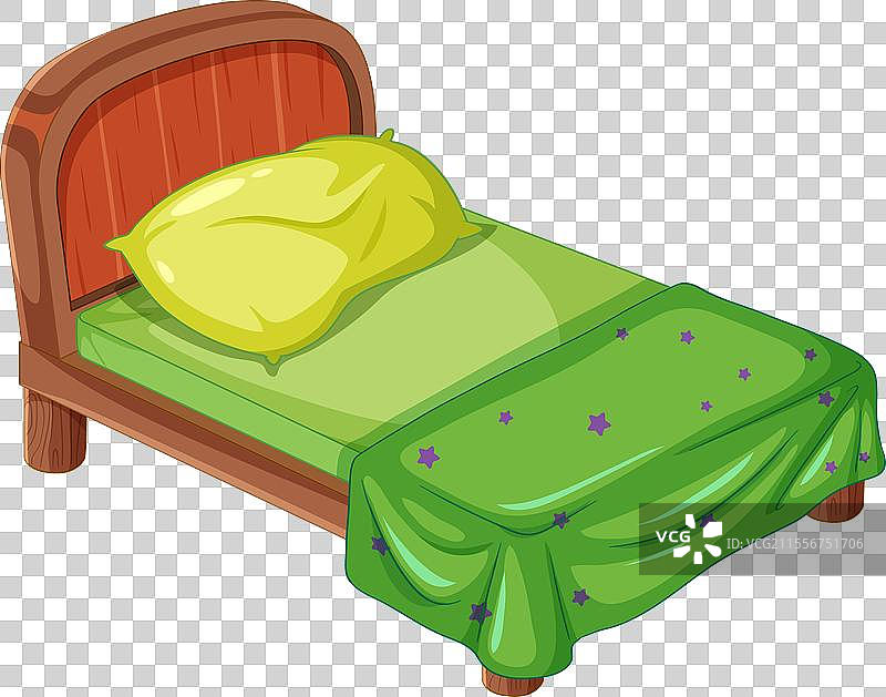 舒适单人床的图形图片素材