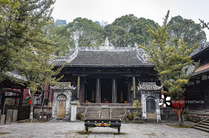 四川江油窦圌山灵岩寺，建于宋代的寺庙，国保图片素材