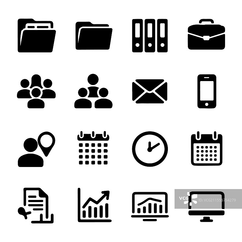 办公室工作场所图标图片素材