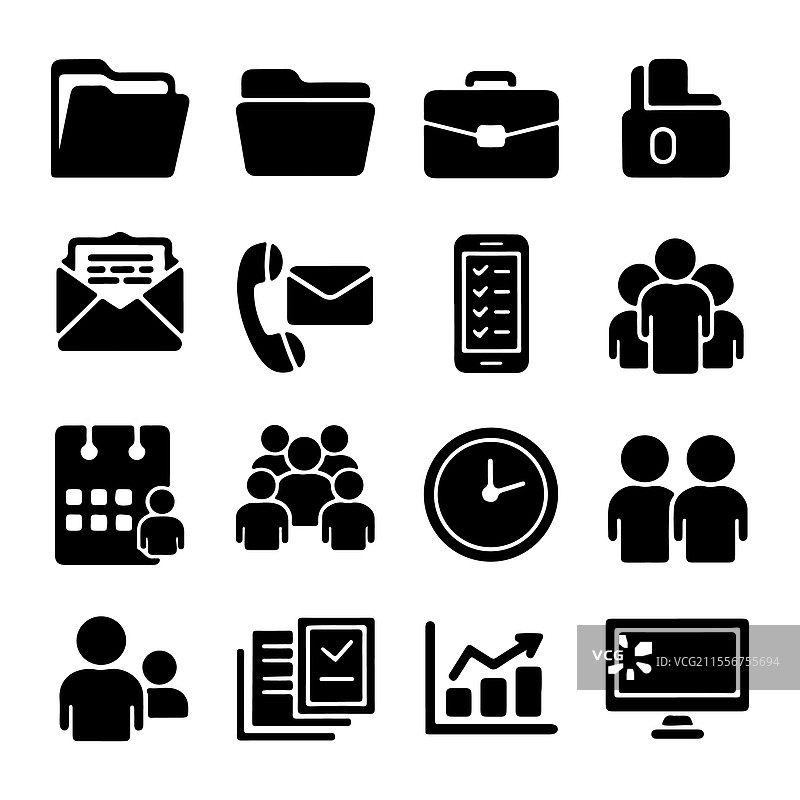 办公室工作场所图标图片素材