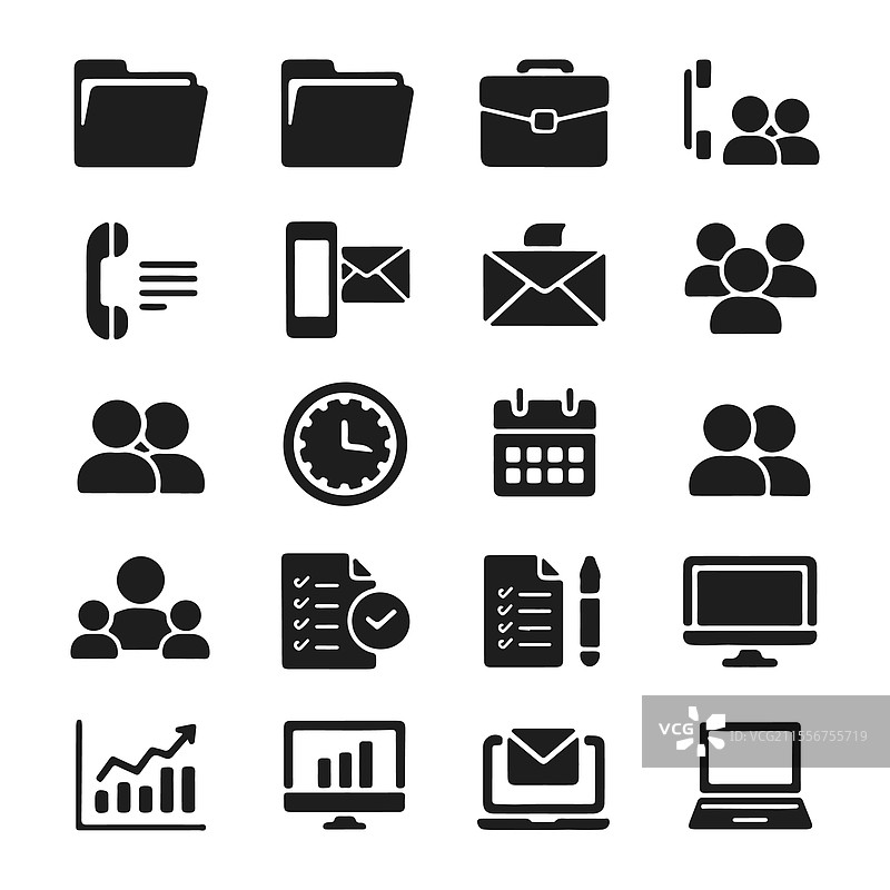 办公室工作场所图标图片素材