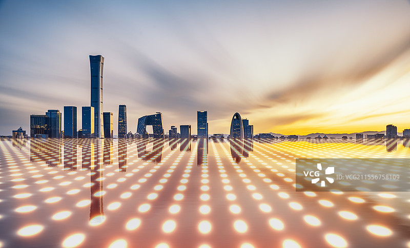 北京国贸CBD城市地标建筑，智慧城市，科技城市，绿色城市图片素材