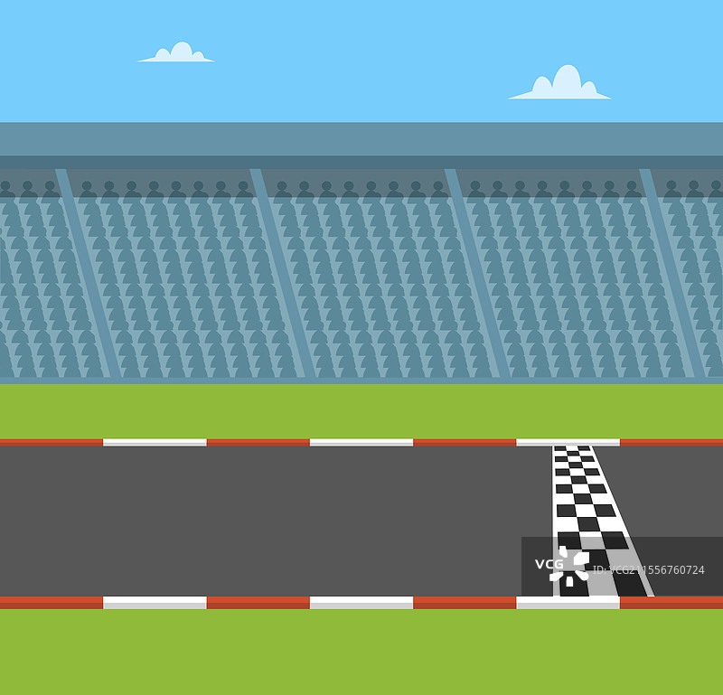 空荡荡的赛道与起跑线图片素材