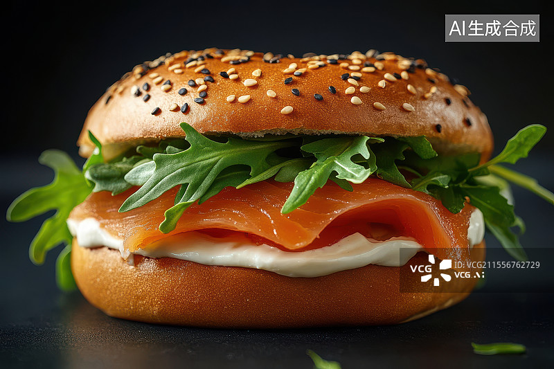 【AI数字艺术】汉堡特写图片素材