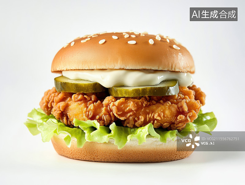 【AI数字艺术】汉堡特写图片素材
