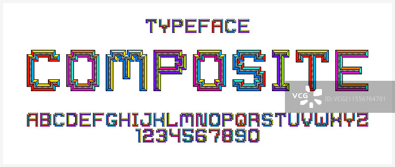 儿童构造师 彩色 极简方形字体图片素材