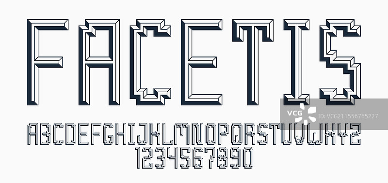 极简几何赛博朋克字体与棱面图片素材