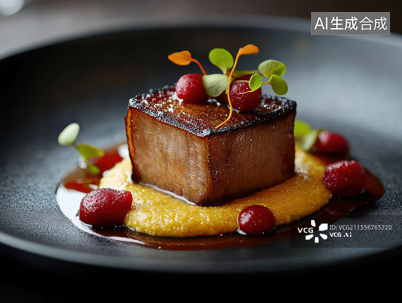 【AI数字艺术】精致叉烧的东方美食艺术图片素材