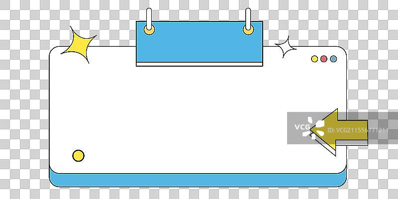 卡通边框促销边框电商边框简约可爱矢量插画免扣元素图片素材