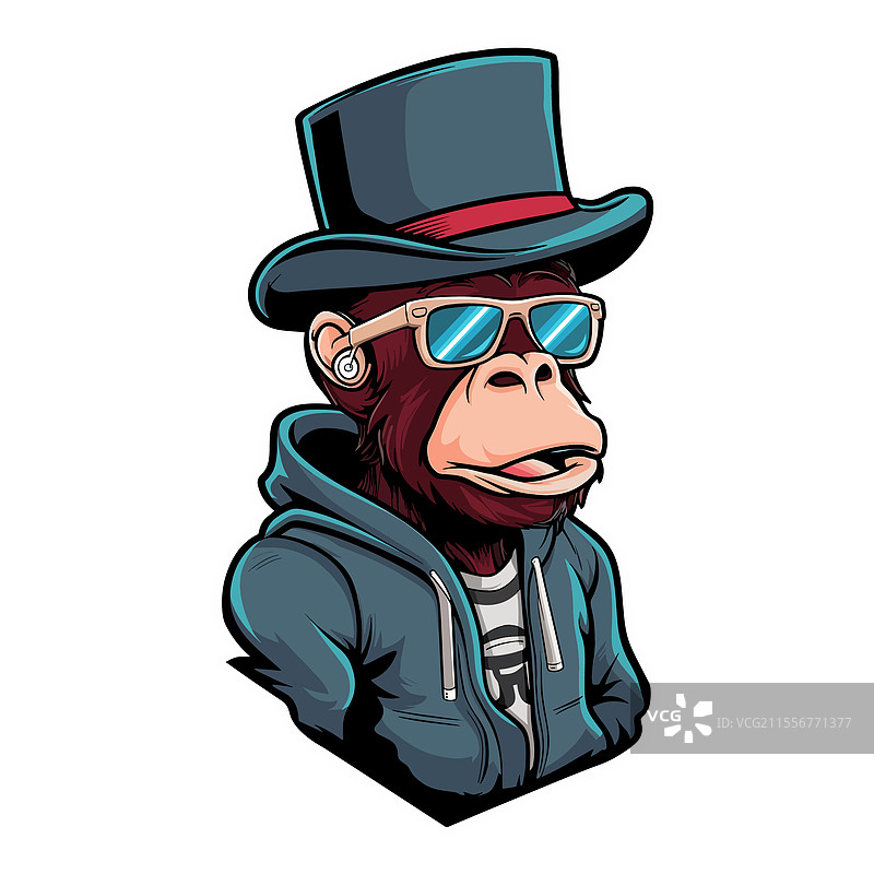 酷炫的猴子嘻哈角色图片素材