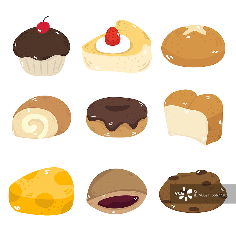 插图-甜点-面包店-3图片素材