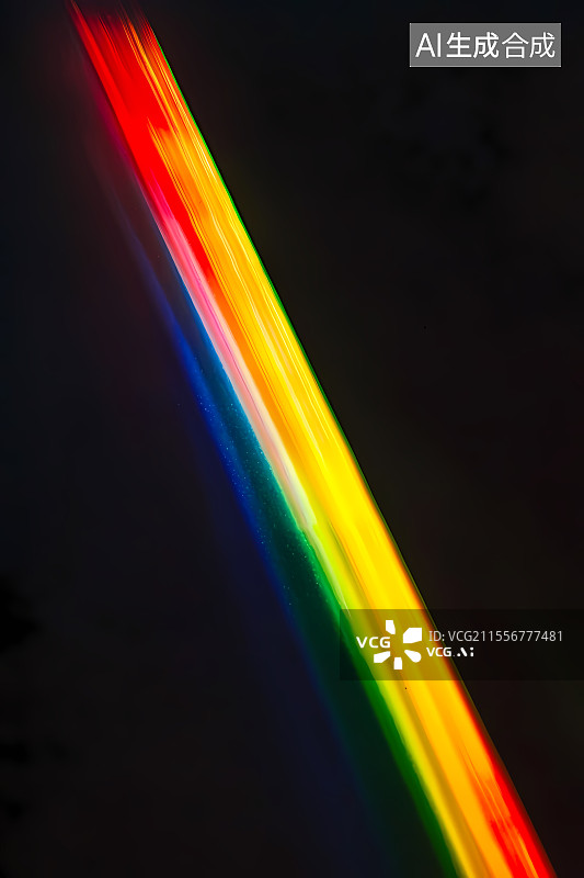 【AI数字艺术】黑色背景下的绚烂彩色光线图片素材