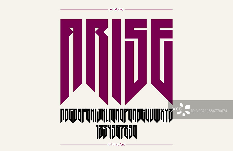 锐利且大胆的压缩字体显示，适用于标志设计图片素材