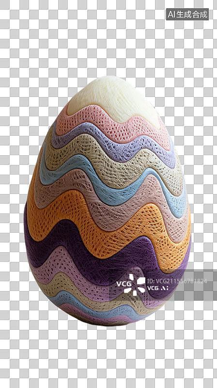 【AI数字艺术】波纹彩蛋的艺术  创意彩蛋装饰图片素材