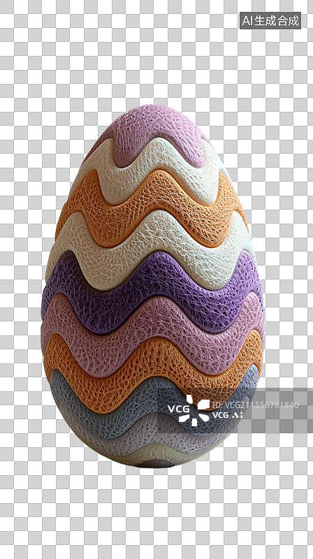 【AI数字艺术】波纹彩蛋的艺术  创意彩蛋装饰图片素材