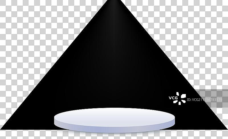 空白的3D基座展示台，带有聚光灯效果图片素材