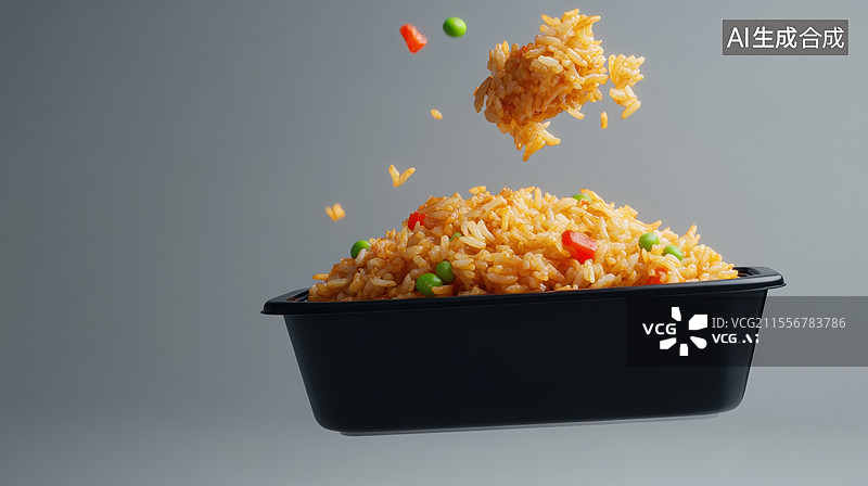 【AI数字艺术】美食快餐蛋炒饭图片素材