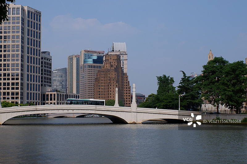上海四川路桥 苏州河 东方明珠图片素材