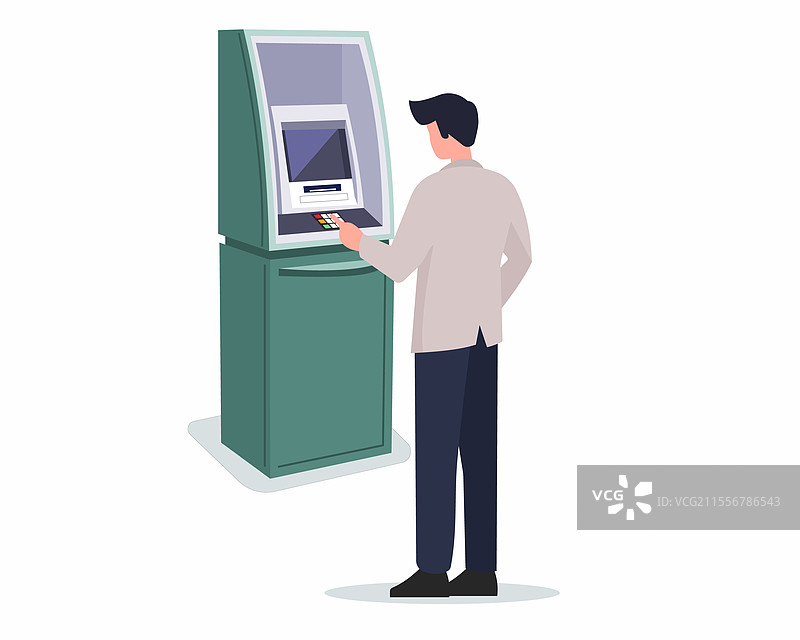 ATM机和数字银行取款现金图片素材