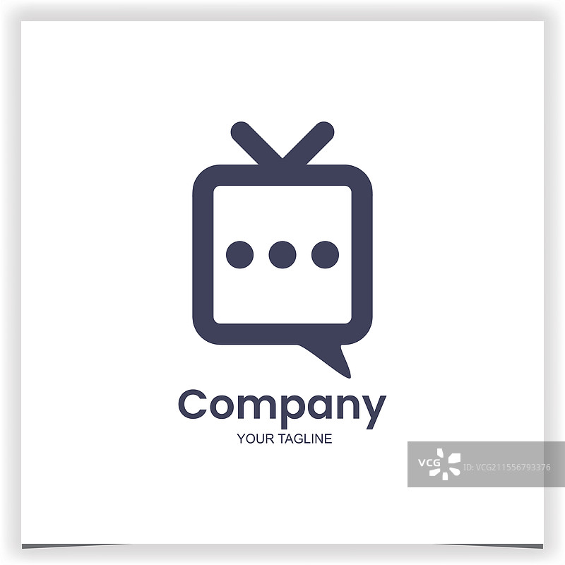 谈话电视标志设计模板图片素材