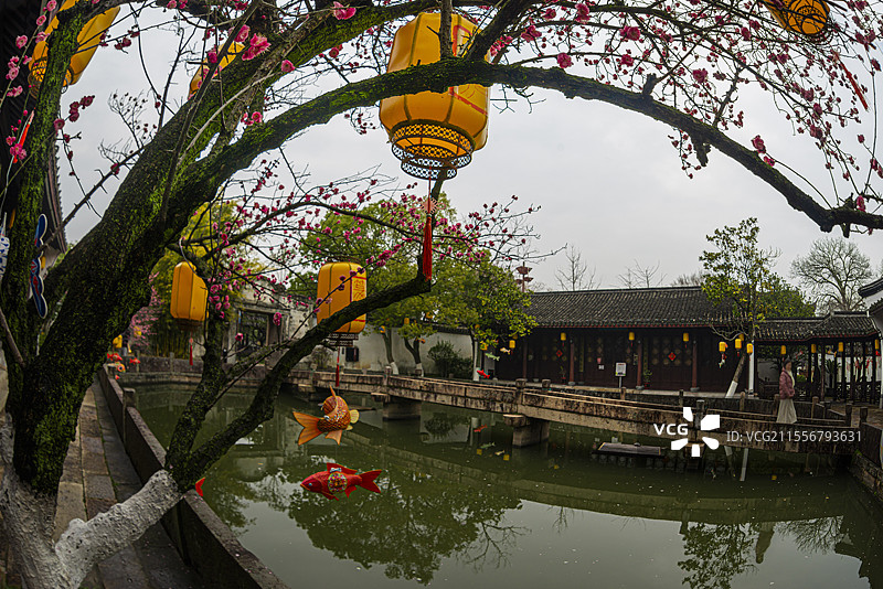 独具水乡风貌的南浔荻港景区（浙江湖州）图片素材
