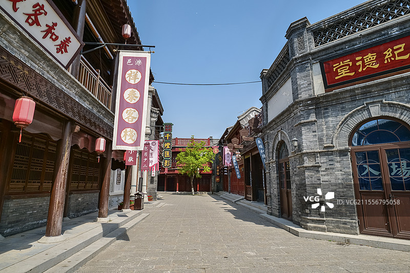 山东济南园博园电影小镇民国老街图片素材