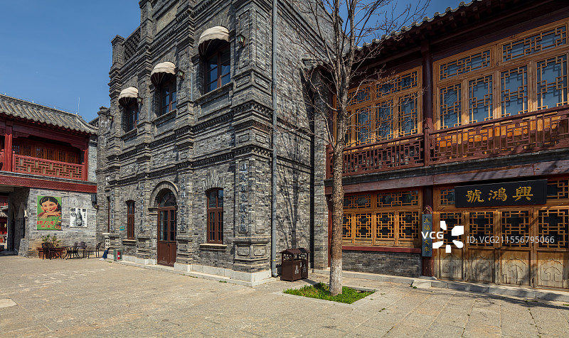 山东济南园博园电影小镇民国建筑图片素材