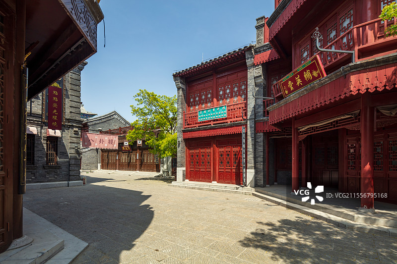 山东济南园博园电影小镇民国建筑图片素材
