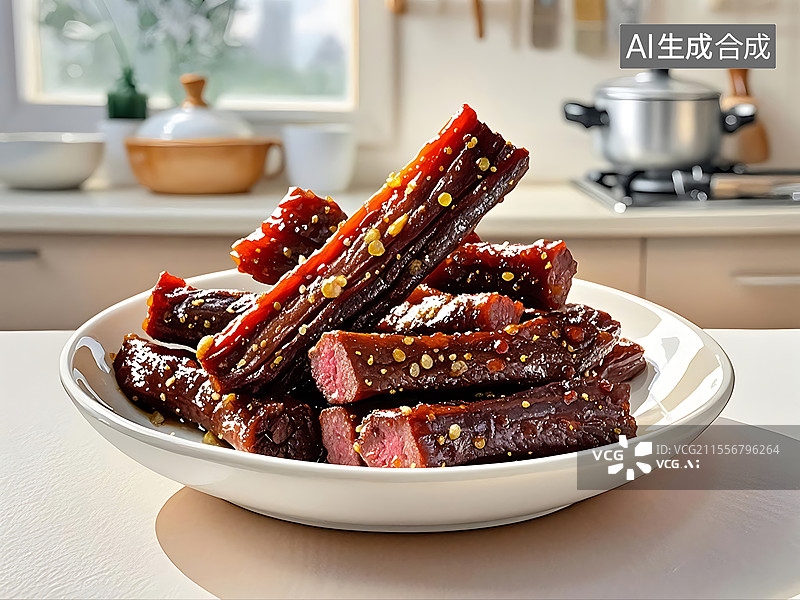 【AI数字艺术】牛肉干图片素材