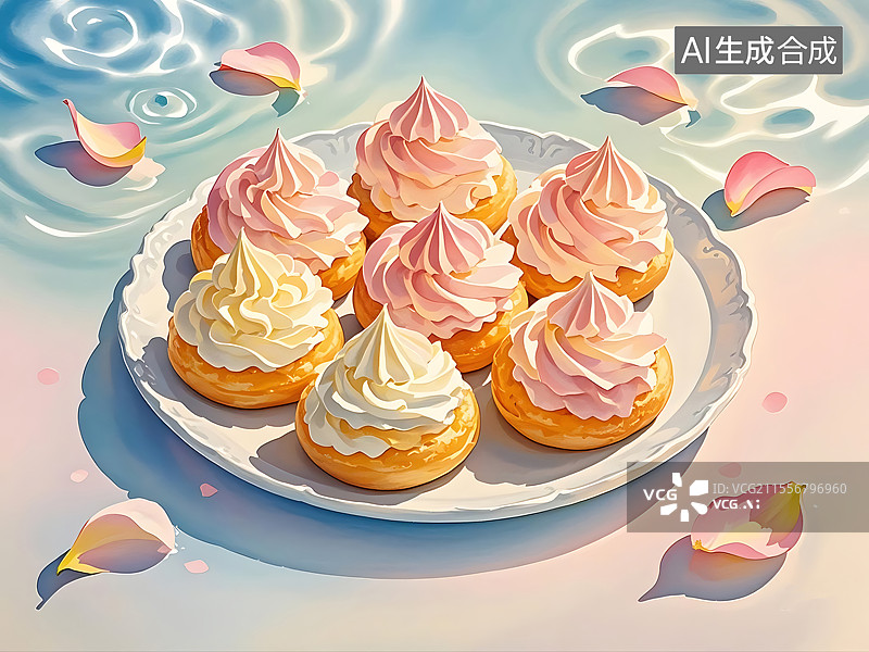【AI数字艺术】泡芙图片素材