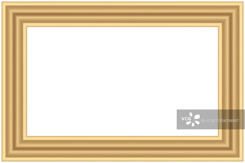 方形金色复古木框供您使用图片素材