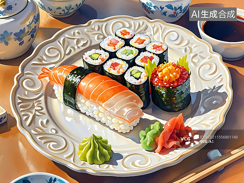 【AI数字艺术】寿司图片素材