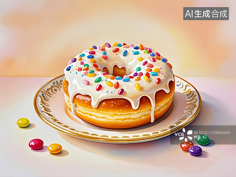 【AI数字艺术】甜甜圈图片素材