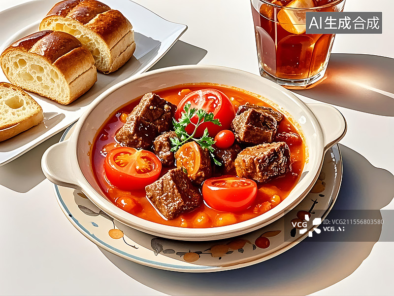 【AI数字艺术】西红柿炖牛腩图片素材