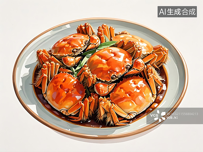 【AI数字艺术】香辣蟹图片素材