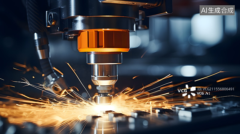 【AI数字艺术】工厂机器零件特写图片素材