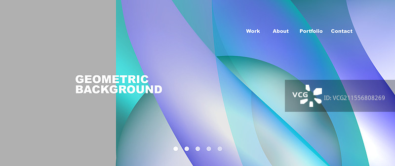 对称的水蓝色和紫色矩形在白色背景上图片素材