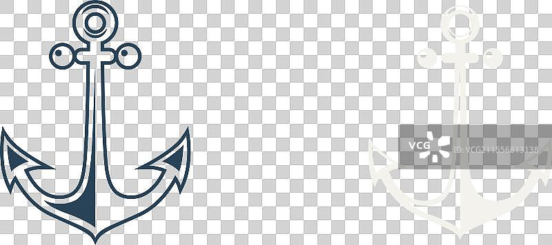 锚的轮廓图标集图片素材