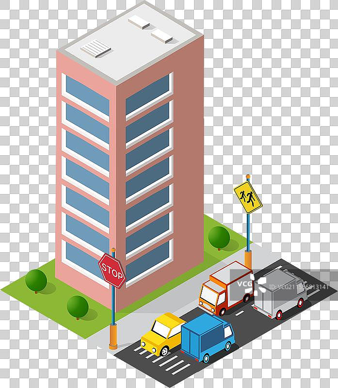 城市街道交叉口的交通运输图片素材