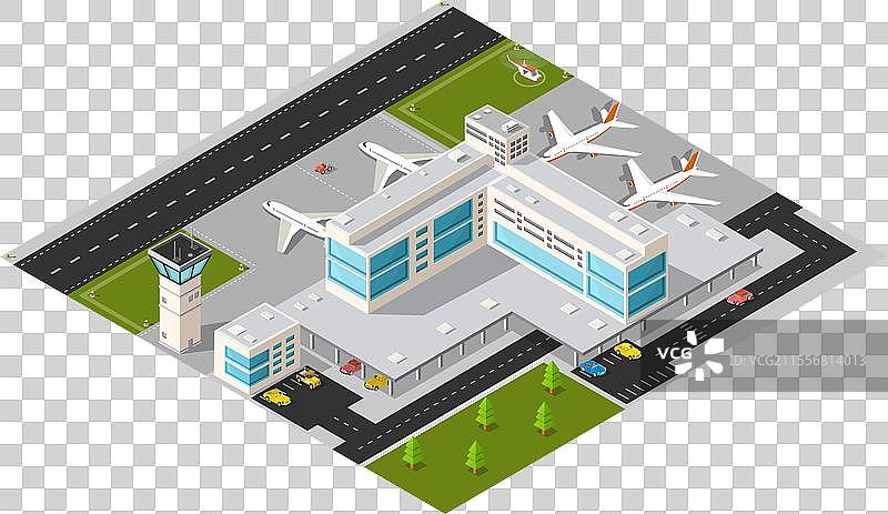 城市国际的等距三维跑道图片素材