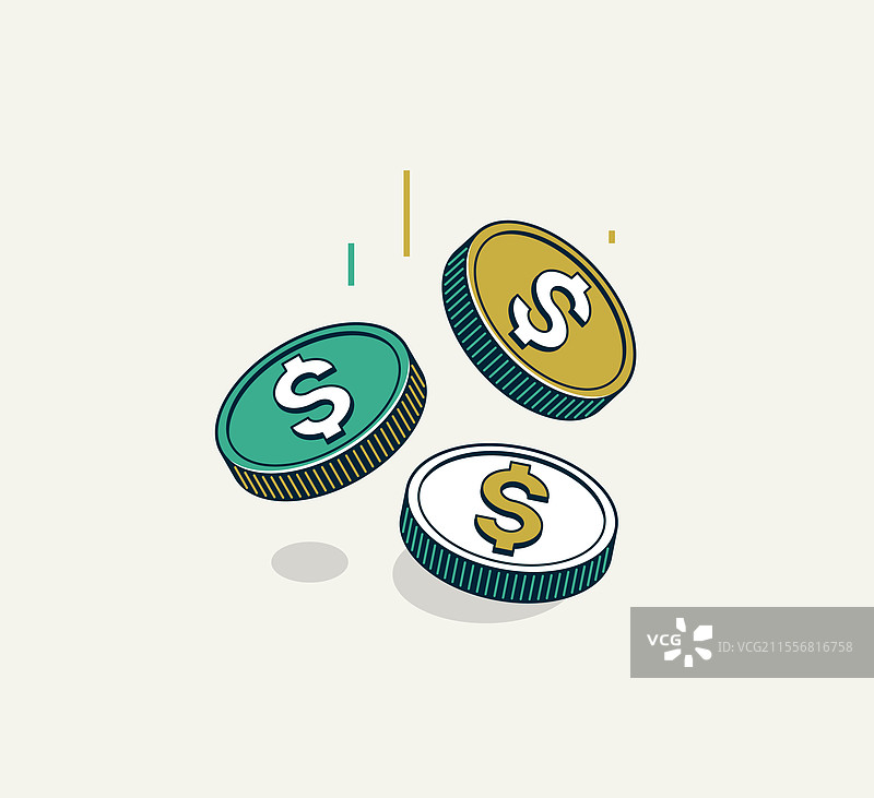 掉落的硬币，金钱雨，赌场大奖获胜图片素材