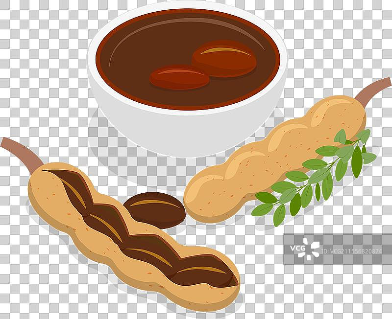 罗望子三维等距平面图图片素材