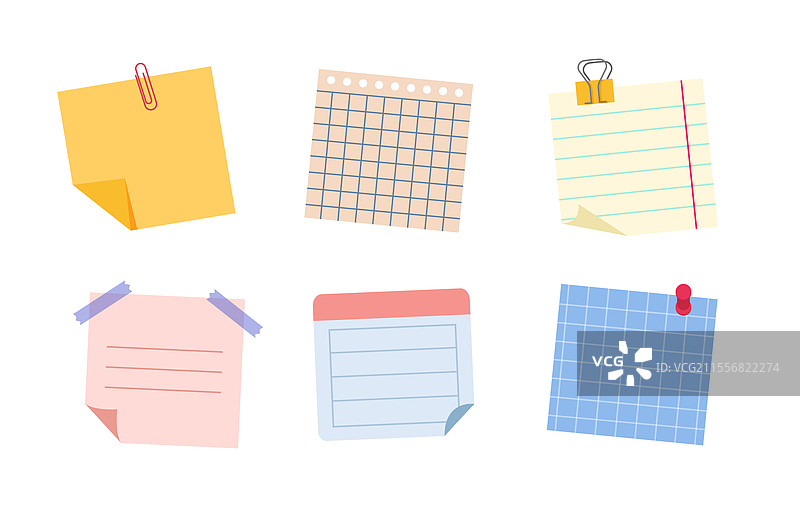 便利贴和纸张元素图片素材