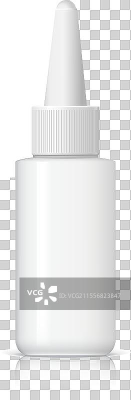 逼真的白色化妆品药膏瓶图片素材