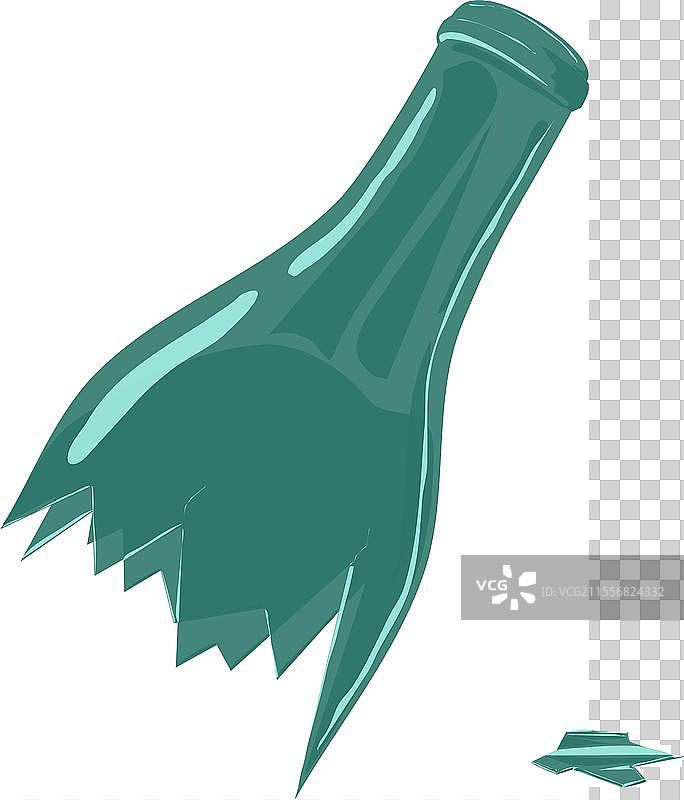 破碎瓶颈的顶部图片素材