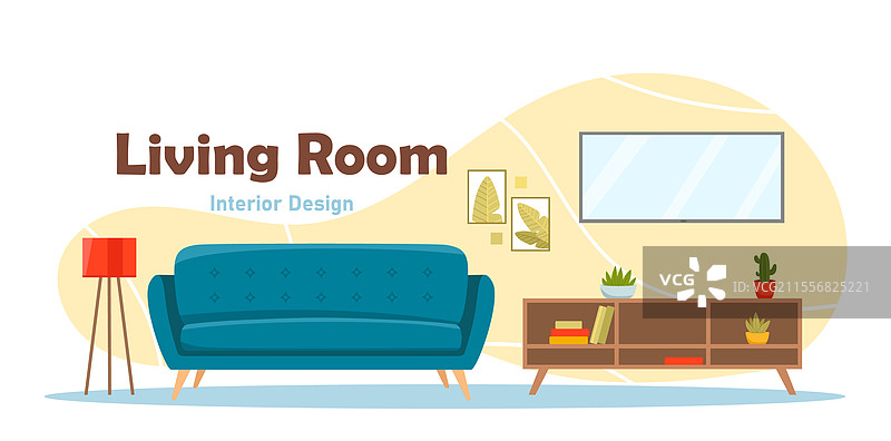 客厅室内设计概念图片素材