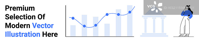 现代元素展示增长图表图片素材